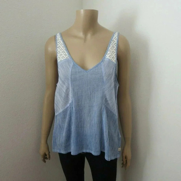 Hollister Striped Lace Tank Top Size Small Cami - Picture 1 of 6
